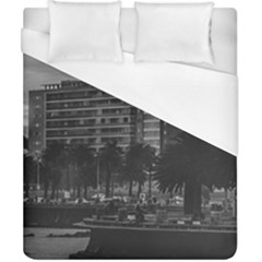 Sunset Coastal Urban Scene, Montevideo, Uruguay Duvet Cover (california King Size) by dflcprintsclothing