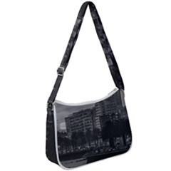 Sunset Coastal Urban Scene, Montevideo, Uruguay Zip Up Shoulder Bag by dflcprintsclothing