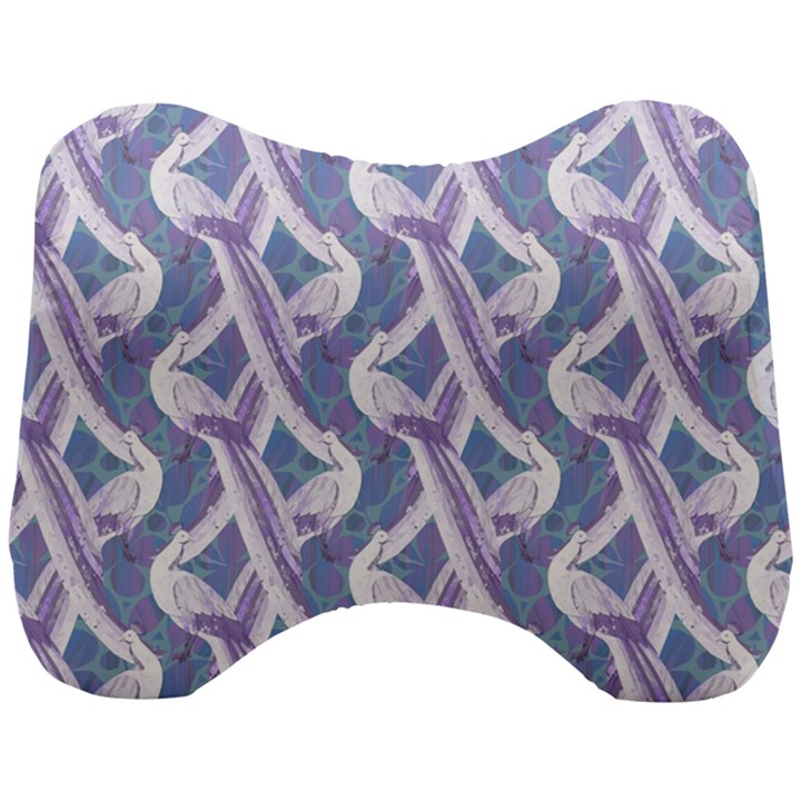 White Peacocks Head Support Cushion