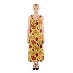 Apple Pie Pattern Sleeveless Maxi Dress by designsbymallika