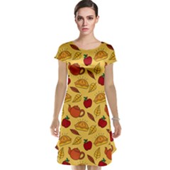 Apple Pie Pattern Cap Sleeve Nightdress