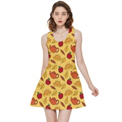 Apple Pie Pattern Inside Out Reversible Sleeveless Dress by designsbymallika