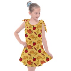 Apple Pie Pattern Kids  Tie Up Tunic Dress by designsbymallika