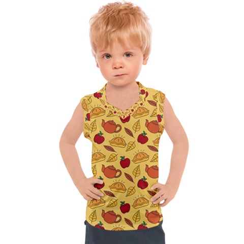 Apple Pie Pattern Kids  Sport Tank Top by designsbymallika