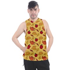 Apple Pie Pattern Men s Sleeveless Hoodie by designsbymallika