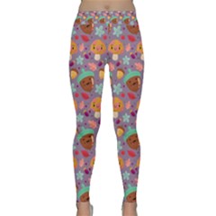 Nuts And Mushroom Pattern Classic Yoga Leggings by designsbymallika