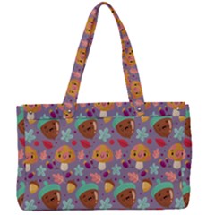 Nuts And Mushroom Pattern Canvas Work Bag by designsbymallika