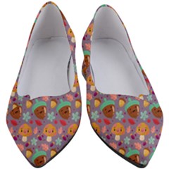 Nuts And Mushroom Pattern Women s Block Heels  by designsbymallika