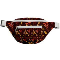 Yellow Green Orange Leaf Pattern Fanny Pack by designsbymallika