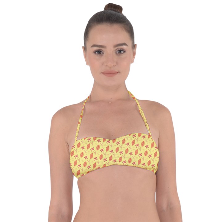 Autumn Leaves 4 Halter Bandeau Bikini Top