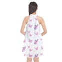 Pink Purple Butterfly Halter Neckline Chiffon Dress  View2