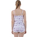 Pink Purple Butterfly Tie Front Two Piece Tankini View2