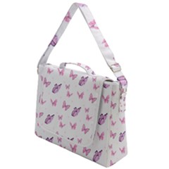 Pink Purple Butterfly Box Up Messenger Bag by designsbymallika