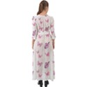 Pink Purple Butterfly Button Up Maxi Dress View2