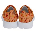 Orange Brown Leaves Kids  Velcro No Lace Shoes View4