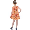 Orange Brown Leaves Kids  Summer Dress View2