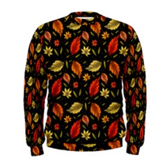 Golden Orange Leaves Men s Sweatshirt by designsbymallika