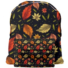 Golden Orange Leaves Giant Full Print Backpack by designsbymallika