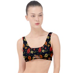 Golden Orange Leaves The Little Details Bikini Top by designsbymallika