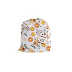 Honey Bee Pattern Drawstring Pouch (small) by designsbymallika