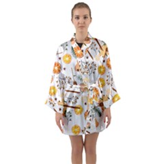 Honey Bee Pattern Long Sleeve Satin Kimono by designsbymallika