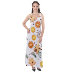 Honey Bee Pattern Sleeveless Velour Maxi Dress by designsbymallika