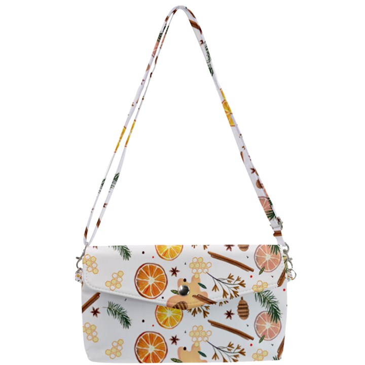 Honey Bee Pattern Removable Strap Clutch Bag