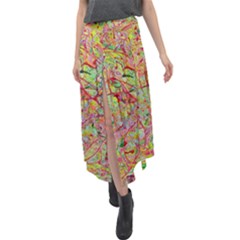 Quarantine Spring Velour Split Maxi Skirt by arwwearableart