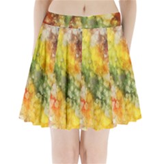 The Drawn Background Grunge, A Multikolor Pleated Mini Skirt