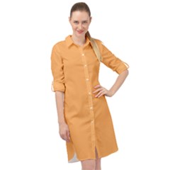 grixels-paang-gala_white Long Sleeve Mini Shirt Dress