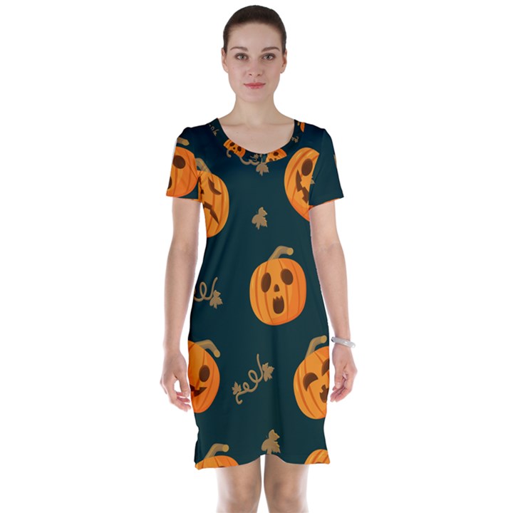 Halloween Short Sleeve Nightdress