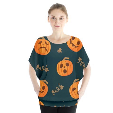 Halloween Batwing Chiffon Blouse by Sobalvarro