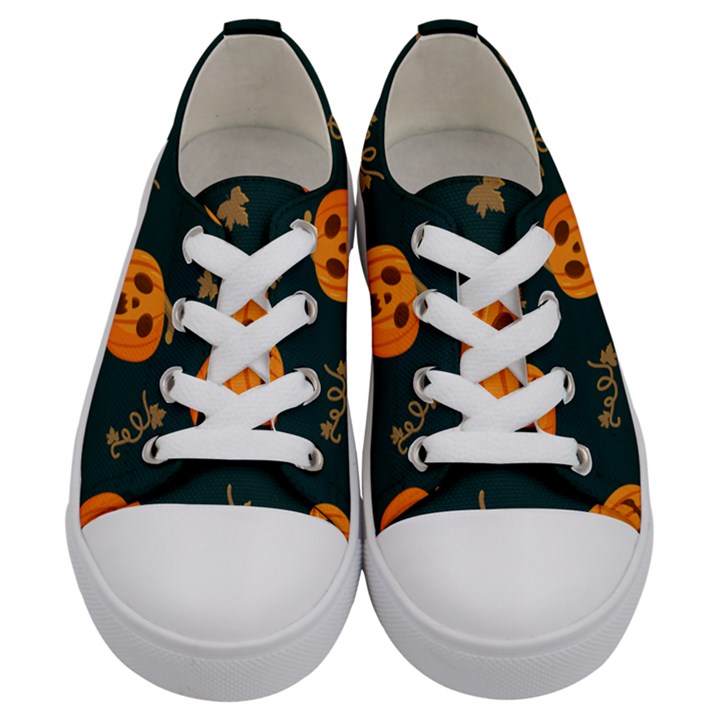 Halloween Kids  Low Top Canvas Sneakers