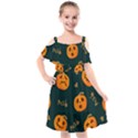 Halloween Kids  Cut Out Shoulders Chiffon Dress View1