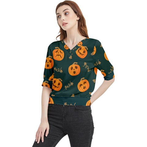 Halloween Quarter Sleeve Blouse by Sobalvarro