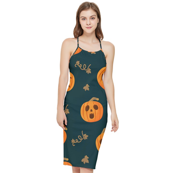 Halloween Bodycon Cross Back Summer Dress