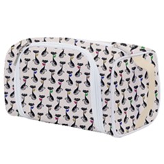 Lady Cat Pattern, Cute Cats Theme, Feline Design Toiletries Pouch by Casemiro