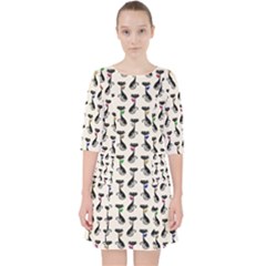 Lady Cat Pattern, Cute Cats Theme, Feline Design Pocket Dress by Casemiro