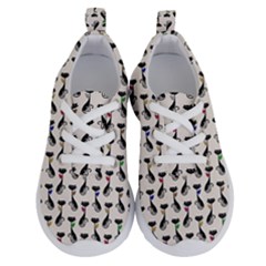 Lady Cat Pattern, Cute Cats Theme, Feline Design Running Shoes by Casemiro