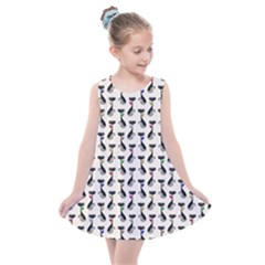 Lady Cat Pattern, Cute Cats Theme, Feline Design Kids  Summer Dress by Casemiro