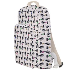 Lady Cat Pattern, Cute Cats Theme, Feline Design Double Compartment Backpack by Casemiro