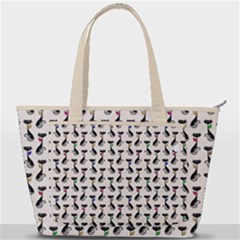 Lady Cat Pattern, Cute Cats Theme, Feline Design Back Pocket Shoulder Bag  by Casemiro