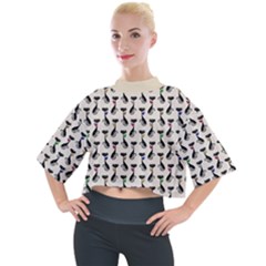 Lady Cat Pattern, Cute Cats Theme, Feline Design Mock Neck Tee by Casemiro