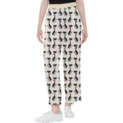 Lady Cat Pattern, Cute Cats Theme, Feline Design Women s Pants  by Casemiro