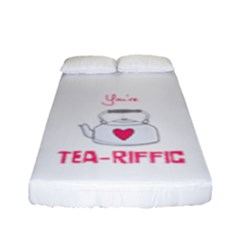 Your Tea-riffic Fitted Sheet (full/ Double Size) by CuteKingdom