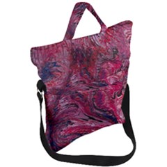 Dragons Flames Fold Over Handle Tote Bag by kaleidomarblingart