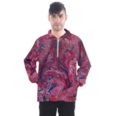 Dragons Flames Men s Half Zip Pullover by kaleidomarblingart