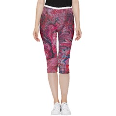 Dragons Flames Inside Out Lightweight Velour Capri Leggings 