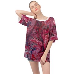 Dragons Flames Oversized Chiffon Top by kaleidomarblingart