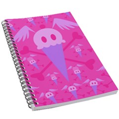 Icecreamsflypatternpinkxx 5 5  X 8 5  Notebook